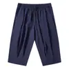 Pantalones Deportivos Casuales de Verano Nuevos de Seda de Hielo de Secado Rápido Elásticos de Longitud Media para Hombre de Talla Europea Transfronteriza
