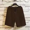 Shorts Deportivos Casuales de Verano 2025 para Hombre Marca de Moda Color Sólido Empalme Simple Holgado Recto Caída Cinco Puntos