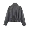 E-commerce transfronteiriço, moda feminina estilo europeu e americano, item de moda popular da ZA no AliExpress: uma jaqueta bomber estilosa e curta que combina com tudo