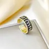Anillo Ladrillo de Diseño Nicho de Alta Gama Lujo Accesible para Mujer Moda Europea y Americana Creativo Zirconia Chapado en Oro Anillo Abierto Ajustable