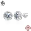 Ai Fu Le Popular Transfronterizo Plata S925 Nicho Encaje Moissanita Pendientes Clásicos Brillantes Pendientes Joyería para Mujeres