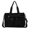 Bolso Rayado de Gran Capacidad para Mujer, Nuevo Bolso Cruzado de Hombro Simple Estilo Coreano para Mujer, Bolso de Mano Versátil de Pana para Niñas
