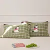 Funda de almohada de algodón puro, Par de algodón, Funda de almohada de gasa de dibujos animados, Antideslizante, Anticaída, Funda de almohada para el hogar, Paquete individual