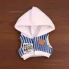 Ropa para muñeca de 10 cm, camiseta de manga corta, chaleco para muñeca, colección de atuendos para muñeca Labubu de 17 cm