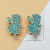 Liga gota de óleo imitação ponto esmeralda queima azul borboleta flor conector diy acessórios antigos para o cabelo brincos colar acessórios
