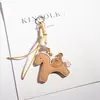 Pingente Ano do Cavalo, Chaveiro Vermelho de Couro, Decoração de Mochila do Ano Zodiacal, Fique Rico Logo, Presente de Ano Novo