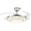 Luminária ventilador Bauhaus com toque de alta qualidade, luminária ventilador de teto integrada invisível para sala de jantar, luminária ventilador minimalista para quarto e escritório