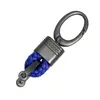 Llavero de cuerda trenzada para coche, de metal, para estudiantes y parejas, universal, con colgante.
