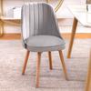 Silla de comedor nórdica de madera maciza, moderna y sencilla, para el hogar, para apartamento pequeño, estilo crema, con mesa y silla, respaldo suave y taburete.