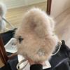 Bolsas Peludas de Inverno para Meninas 2026 Nova Bolsa Transversal Versátil com Toque de Luxo, Bolsa de Mão Fofa Peluda Bolsa Saco