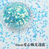 Lentejuelas en forma de corazón de 4 mm Lentejuelas de PVC sólido doradas Brillo de corazón de durazno en stock Venta al por mayor