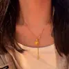 El Popular Collar de Flor de Margarita y Luna Creciente de Xiaohongshu es Exquisito, Único y Versátil, Collar Largo con Borlas, Envío Directo de Una Pieza
