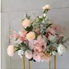 Arreglo Floral para Boda Escenario T-Escenario Pasillo Flores Decoración de Lugar de Boda Tira de Arreglo Floral Decoración de Boda Pasillo Arte Floral