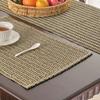Yimanqiyun Bandera de Mesa Corte Americano Papel Tejido Verde Té Estilo Pastoral Cubierta Decorativa para Aparador Mesa de Centro