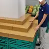 Estanterías de Exhibición Escalonadas Móviles de Cartón para Fruterías, Exhibidores Portátiles de Supermercado con Escalones de Papel Multicapa