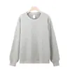 Sudadera Redonda de Algodón Chino y Forro Polar Zorro Plateado de Otoño e Invierno, Camiseta Básica de Manga Larga, Sudadera de Forro Polar Lisa para Hombre