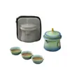 Ciudad Prohibida Set de Té de Viaje Cultural y Creativo Set Pequeño Una Tetera Tres Tazas Tetera de Kung Fu para Exteriores Taza Rápida Portátil Venta al por Mayor