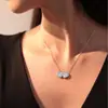 Collar de Plata de Ley S925 Full Moissanita Dos 2 Quilates Forma de Corazón Moissanita Engastada en Bisel Cadena para Clavícula Venta Caliente Transfronteriza