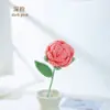 Fio Tricotado à Mão Florescimento Gradual Buquê de Rosa Tang Cena de Flores Artificiais Arranjo Decoração com Flores Artificiais Yi Mian