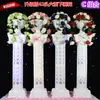 Novos Postes Guias de Coluna Romana para Casamento, Postes Guias de Coluna Romana de Plástico com Flores, Adereços de Celebração de Coluna de Flores para Casamento Estilo Europeu