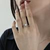Anillo, collar y pendientes de plata de ley S925 de estilo europeo y americano para mujer, diseño de amor hueco de alta gama, traje de boda de lujo