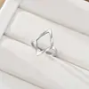 Anel de Aço Inoxidável Estrela de Cinco Pontas Nova Moda Transfronteiriça Anel Personalizado Cortado Vazado Coração de Pêssego Redondo Simples de Aço Titânio