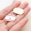 Colgantes Esmaltados Serie Médica Rosa Gorro de Enfermera Ambulancia Jeringa Estetoscopio Accesorios para Pendientes DIY Mayoreo