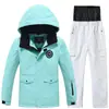 Novo traje de esqui infantil para meninos e meninas, traje de esqui infantil espesso e quente para áreas externas e à prova d'água