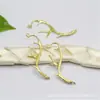Accesorios de bricolaje, tocado antiguo, chapado en latón, colgante de ramita que conserva el color, accesorios antiguos para el cabello, conector de horquilla