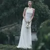 Vestido de Novia Ligero 2026 Transfronterizo Nuevo Estilo Novia Blanco Satín Cola Sencilla Fotografía de Viaje Vestido Sirena Fuente de Comercio Exterior