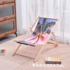 Venta Directa de Fábrica 2025 Silla de Playa de Madera para Exterior Lona Removible y Lavable Silla Plegable Portátil Personalizable Madera Sólida