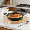 Chapa Teppanyaki Doméstica Redonda de Ferro Fundido Cozinha Japonesa Coreana Duas Alças Comercial Coreana Ocidental Chapa para Bife