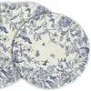 Temu transfronteiriço novo mais vendido retrô margarida lavanda floral redondo linho jogo americano impressão unilateral decoração de restaurante