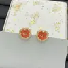 Nuevos Pendientes Dior de Resina con Pasador de Plata, Pendientes de Botón con Letra Cd y Trébol de Cuatro Hojas para Mujer, Pendientes de Alta Calidad Mismo Estilo