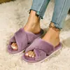Superventas transfronterizo Amazon pantuflas de algodón destalonadas para mujer, uso en casa, otoño e invierno, cálidas, ligeras, pantuflas de felpa silenciosas, personalizables