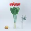 Atacado de fábrica flor artificial única alta Tulipa decoração de casamento para sala de estar de casa flor falsa de Tulipa