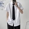 Camisa dk para hombre de manga larga uniforme estudiante corbata camisa niños blanco puro estilo universitario japonés original jk pareja casual