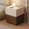 Mesita de noche uso doméstico italiano minimalista almacenamiento combinación libre armario mesa lateral para sofá de influencer mesita de noche de dormitorio