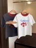 Camiseta ajustada con estampado de letras cortas y estilo Spice Girl de Corea del Sur, dulce y fresca, para mujer, de manga corta, primavera y verano, nueva