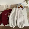 Calça infantil Bangcheng, calça esportiva forrada com fleece para meninos, calça de moletom de inverno para meninos pequenos, calça comprida casual para bebê, estilo outono e inverno