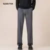 Calças Masculinas Versáteis de Alta Qualidade com Caimento Solto, Perna Reta, Estilo Japonês Simples Casual, Perna Larga, Comprimento no Chão, Outono 2026