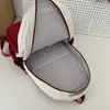 Nueva Mochila Escolar para Estudiante de Secundaria Femenina Gran Capacidad Estampado de Letras Versión Coreana Color de Contraste Hombros de Estudiante Universitario