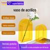Vaso Acrílico Nórdico Ins Simples Casa Sala de Jantar Ornamento Arranjo de Flores Flores Hidropônicas Transparente Modelo Personalizado