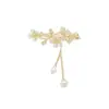 Pinza Lateral de Borla de Mariposa Antigua para Mujer Pinza de Pato Exquisita Pinza Simple de Alto Nivel para Flequillo Pinza para Cabello Roto Pasador de Estilo Chino
