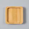 Posavasos Sencillos de Bambú Posavasos de Plástico para Tazas de Té Esteras Redondas Cuadradas Esteras Aislantes del Calor Bandejas de Té Forma de Galleta Posavasos Individuales para Tazas