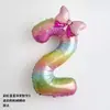 Globos de Papel de Aluminio con Número Degradado de Estrella Arcoíris de 40 pulgadas Decoración de Escena para Fiesta de Cumpleaños Infantil Accesorios para Fotos