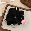 Cuerda para el pelo Retro Marrón para Niñas, Dulce y Versátil, Aspecto Elegante, Cuerda para Coleta con Lazo, Accesorios para el Cabello al por Mayor