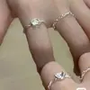 Diseño Minimalista de Anillo de Plata para Mujer Estilo Ins, Anillo Trenzado Retorcido Dulce de Nicho, Anillo de Corazón, Anillo Sencillo