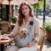 Bolso Bandolera para Mascotas Bolso para Gatos Portátil para Salidas Malla Transpirable Bolso para Perros Bolso de un Solo Hombro Ajustable para Gatos y Perros dentro de 15 catties