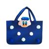 Bolsa de fieltro colorida para niños, linda bola de pelo, al por mayor, bolso de mano para fiesta de bebé, bolsa de regalo de fieltro, muñeco de dibujos animados, bola